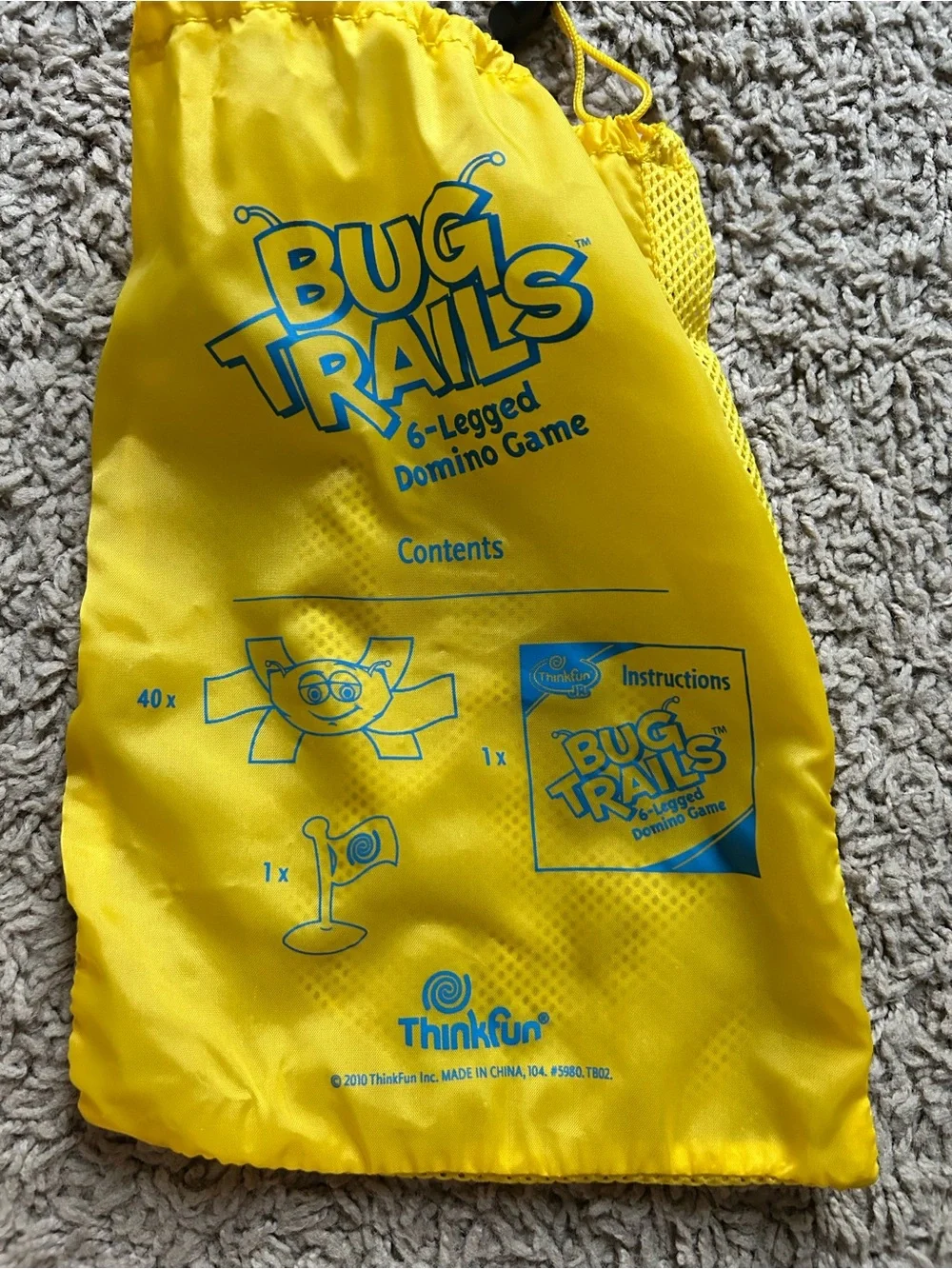 ThinkFun Bug Trails 6-Legged Domino Game - Yellow